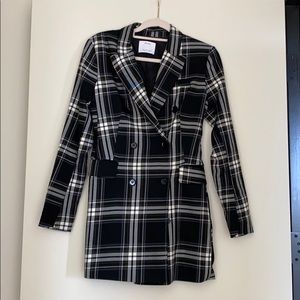 PLAID BLAZER DRESS